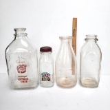Lot of Vintage Milk Bottles