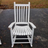 Wood Rocking Chair Painted White 