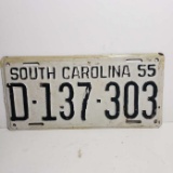 South Carolina 1955 License Plate