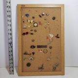 Cork Board Filled with Pins
