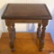Vintage Wooden Leather Top Bench/Stool