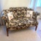 Awesome Vintage Love Seat with Butterfly Upholstery in Excellent Condition