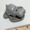 Hand Crafted Hippo Figurine on Stone by Calmarlow Crafts
