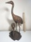 Tall Bronze Cranes Statue