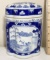 Oriental Blue & White Porcelain Lidded Container