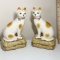 Pair of Porcelain Cat Figurines
