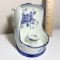 Porcelain Blue & White Floral Candlestick Holder