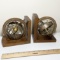 Pair of Vintage Wooden Armillary Sphere Bookends