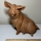 Adorable Clay Pig Figurine