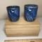 Pair of Oriental Porcelain Cups in Wooden Box