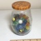Jar of Misc Vintage Marbles