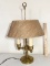 Vintage 3 Candle Bulb Brass Lamp
