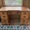 Nice Heavy Wooden Desk with Dove-Tailed Drawers