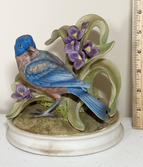 Porcelain Andrea by Sadek Blue Bird Figurine