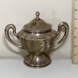 Vintage Sterling Silver Sugar Bowl with Lid - Conquistador Mexico 925/1000