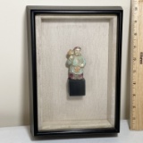 Collectible Framed Oriental “Hammer” Figurine in Shadow Box