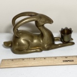 Vintage Brass Gazelle Figurine Made in India