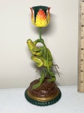 Metal Frog Candle Holder