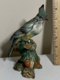 Nice Porcelain Bird on Branch Figurine