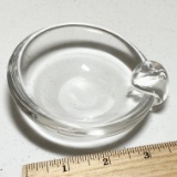 Steuben Glass Dish/Ashtray with Drawstring Pouch