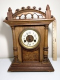 Vintage Wooden H.A.C. 14 Day Strike Clock Made in Wiirttemberg