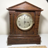 Vintage Wooden Mantle Clock Made in USA
