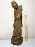 Tall Oriental Carved Statue