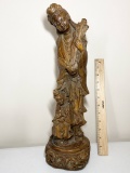 Tall Oriental Carved Statue