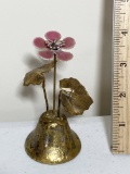 Brass Flower on Bell Figurine