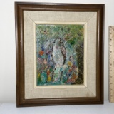 Original Oil Painting “Madonna in the Garden of Children” in Wooden Frame