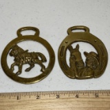 Pair of Brass Horse Harness Medallions