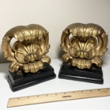 Pair of Decorative Gilt Bookends