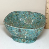 Heavy Japanese Porcelain-Ware Bowl with Ornate Design
