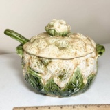 Ceramic Cauliflower Tureen with Ladle