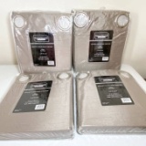 Lot of 3 NEW Grommet Curtain Panel Tiffany Dark Taupe by Lauren Hancock