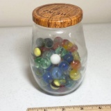 Jar of Misc Vintage Marbles