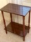 Vintage 2-Tier Wooden Side Table