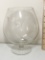 Etched Eagle Glass Pedestal Vase