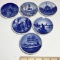 6 pc Royal Copenhagen Blue & White Dishes