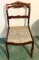 Wooden Side Chair with Carved Back