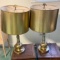 Pair of Vintage Brass Lamps with Eagle Finials