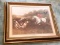 Vintage “The Kill” English Hunting Scene Large Print in Frame