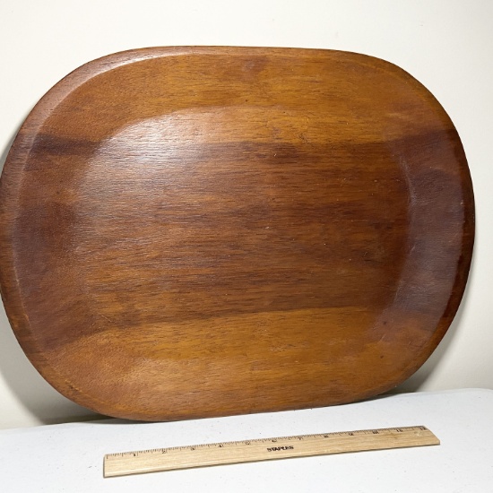 Vintage Large Wooden Serving Tray