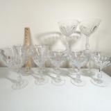12 pc Lot of Amazing Crystal Stemware with Divided Fabric Caddy