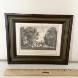 Vintage “Old Hall, Rufford” Print in Frame