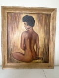 Vintage Original Painting in Wooden Frame Signed by Artist “Judy”