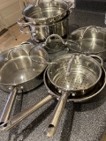 Lot of Various Sized Wolfgang Puck Cookware, Pots, Pans & Lids