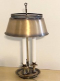 Vintage Brass Finish Boulette Lamp with Tole Shade