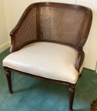 Vintage Wide Side Chair with Cane Back