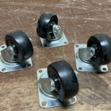 Lot of Four 3” Swivel Industrial Casters